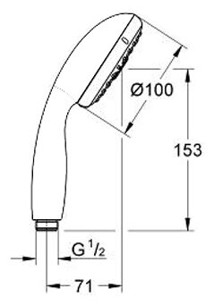 Лейка для душа Grohe Vitalio Start 100 27953000 хром хром 100 мм - фотография № 6