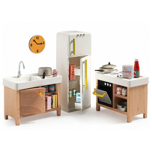 фото Кухонная мебель djeco для кукольного дома