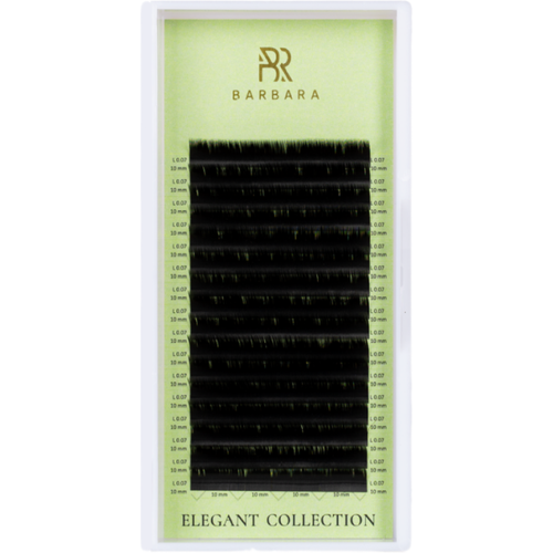 BARBARA Черные ресницы для наращивания Elegant 0,07 / C+ / 11 mm / Ресницы Барбара 0.07 С+ 11мм