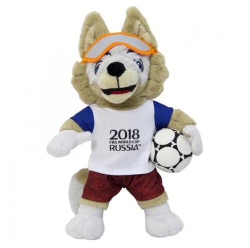 Мягкая игрушка 1 TOY FIFA-2018 Волк Забивака, 21 см, бежевый