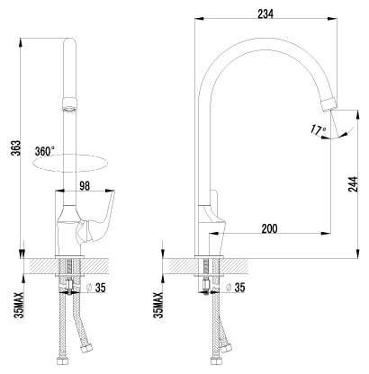 Смеситель Lemark Plus Advance LM1205C для кухни