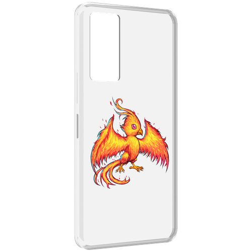 Чехол MyPads огненная-птичка для Infinix Note 11 задняя-панель-накладка-бампер