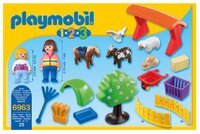 Набор с элементами конструктора Playmobil 1-2-3 6963 Мини зоопарк