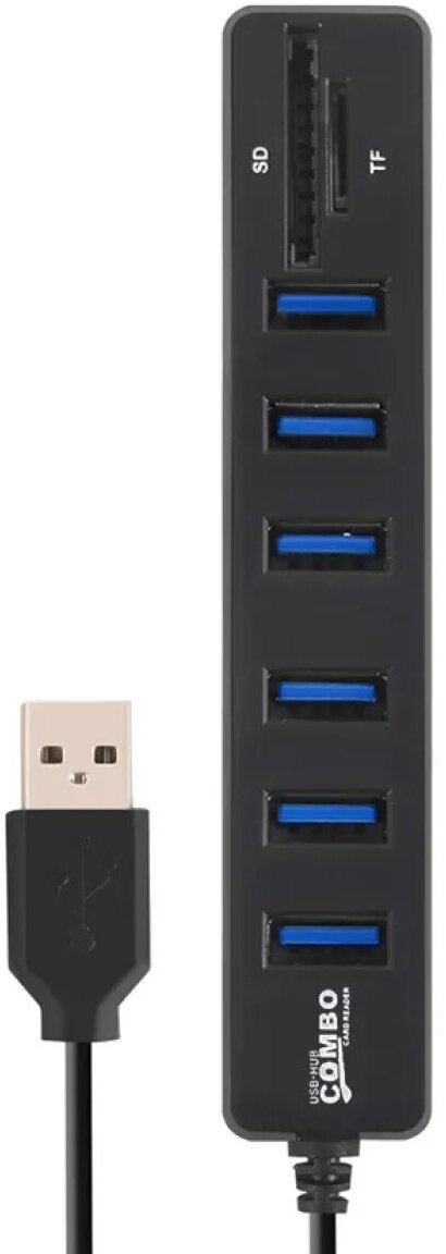 USB HUB 6 (концентратор) + карты памяти SD / TF / картридер USB разветвитель переходник адаптер