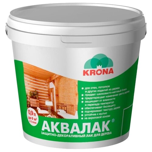 фото Лак krona аквалак для дерева