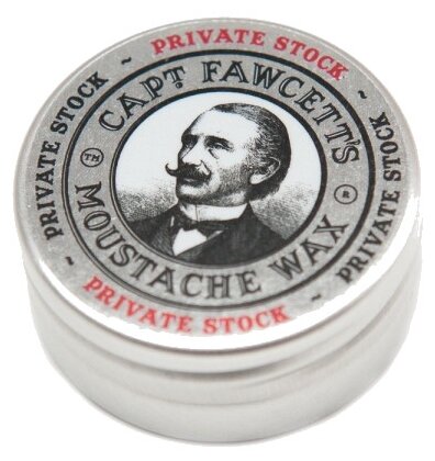 Captain Fawcett Воск для усов Private Stock Moustache Wax, 80 г, 15 мл