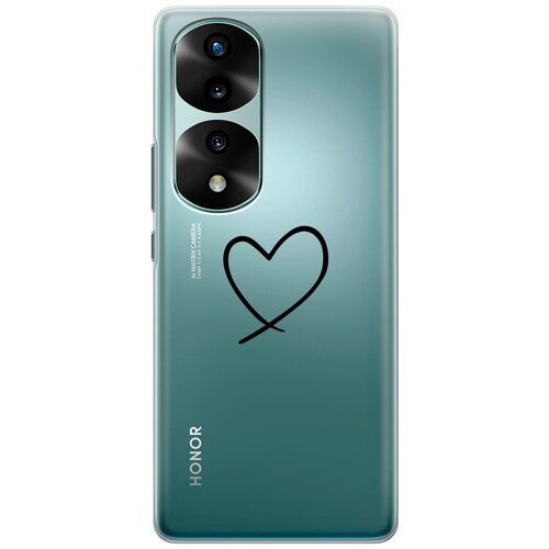 Силиконовый чехол с принтом Heart для Honor 70 Pro / Honor 70 Pro+ / Хонор 70 / 70 Про Плюс