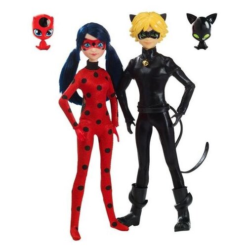 фото Набор кукол Bandai LadyBug & Cat Noir Леди Баг и Супер-Кот, 27 см, 39810