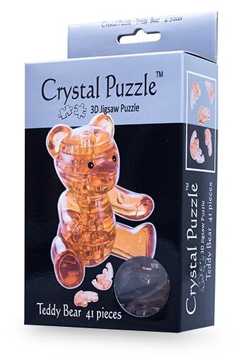 Головоломка 3D Crystal Puzzle Мишка янтарный цвет: желтый - фото №2