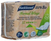 Vuokkoset прокладки Normal Wings 100% Bio 14 шт.