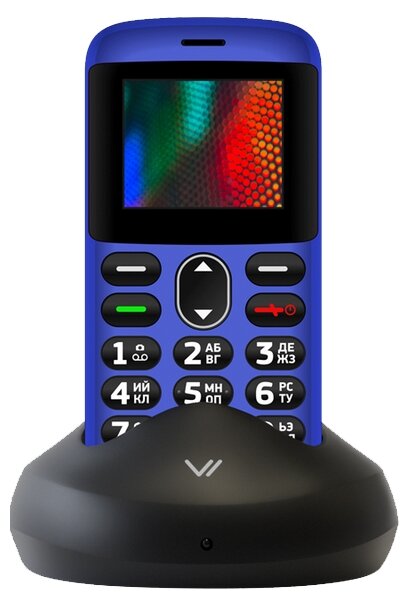 Телефон VERTEX C311 с док-станцией, 2 SIM, синий