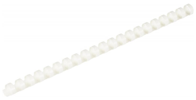 Пружины для переплета пластиковые 21 кольцо, 10 мм, (белые), 100 шт./уп