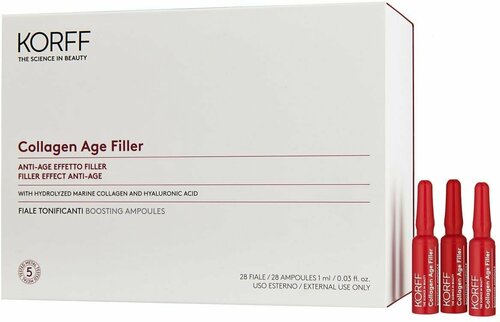 KORFF Омолаживающие ампулы для лица Collagen Age Filler Effect Anti-age Boosting Ampoules (28 мл)