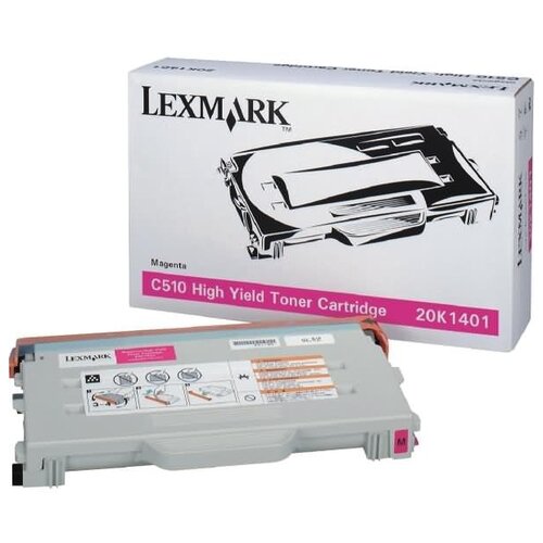 Lexmark 20K1401, 6600 стр, пурпурный 64016se nv print совместимый черный тонер картридж для lexmark optra t640 t642 6 000стр