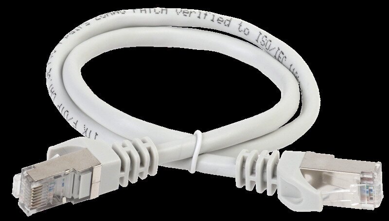 PC01-C5EFL-2M ITK Коммутационный шнур (патч-корд), кат.5Е FTP, LSZH, 2м, серый IEK - фото №2