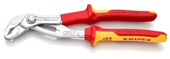 Клещи переставные Knipex 8726250 Cobra® VDE, хромированные, 250 mm