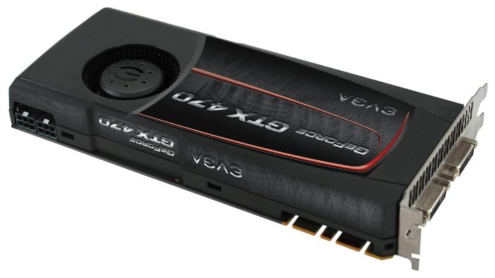 Видеокарта EVGA GeForce GTX 470 607Mhz PCI-E 2.0 1280Mb 3348Mhz 