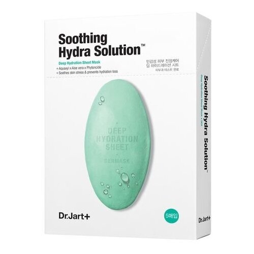 Успокаивающая тканевая маска с алоэ вера Dr.Jart+ Soothing Hydra Solution 5шт.