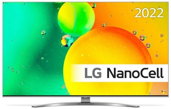 LG Телевизор LG 43NANO786QA, 43", 3840x2160, DVB-T2/C/S/S2, HDMI 3, USB 2, Smart TV, серебристый