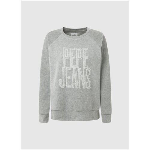 фото Толстовка для женщин, pepe jeans london, модель: pl581260, цвет: светло-серый меланж, размер: l