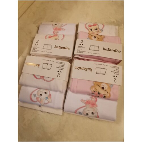 фото Трусы шорты для девочки, katamino,2шт . розовый и кремовый,9-10 лет katamino, турция