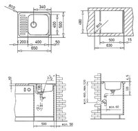 Врезная кухонная мойка 65 см TEKA Classic 1B полированная сталь