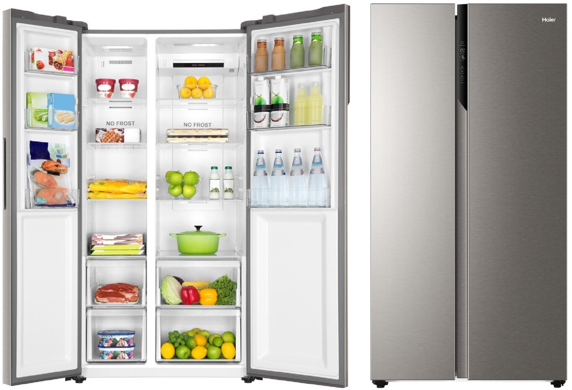 Холодильник Haier HRF-541DM7RU, серебристый - фотография № 8