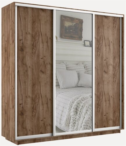 Изображение товара Шкаф-купе Экспресс 1,8 ДСП/Зеркало/ДСП Крафт табачный (высота 2400)