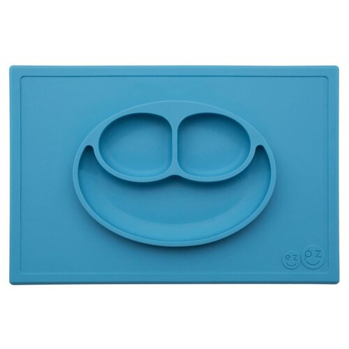 фото Тарелка ezpz happy mat, blue