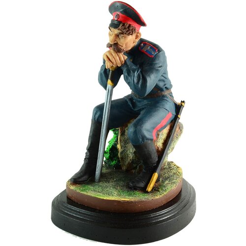 Казак в раздумьях в синем