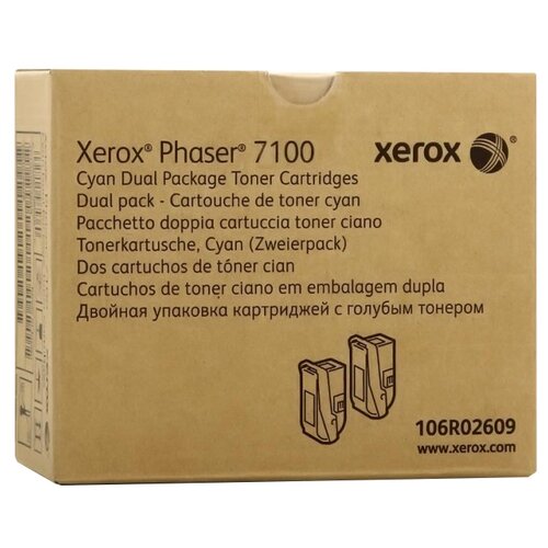 Комплект картриджей Xerox 106R02609, 4500 стр, голубой картридж profiline pl 106r02609 c 9000 стр голубой