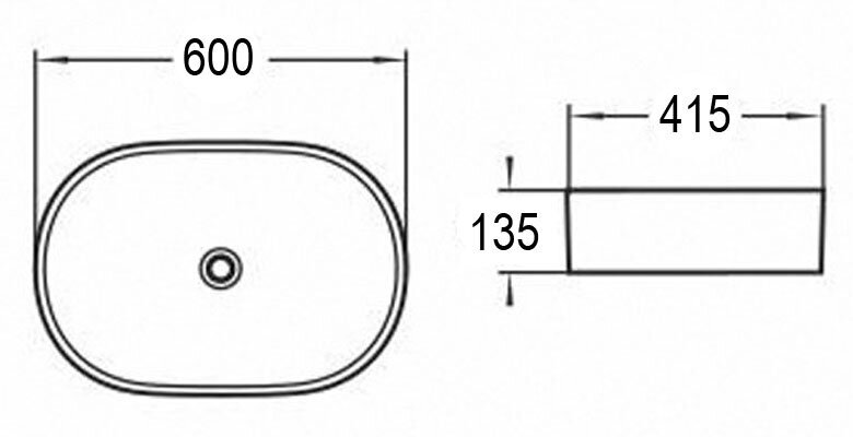 Раковина накладная Azario AZ2196MDH графитовая матовая - фотография № 3