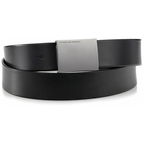 фото Ремень porsche design, натуральная кожа, металл, для мужчин, длина 110 см., черный