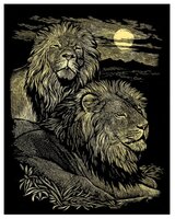 Гравюра Reeves Величественные львы (PPCF22)