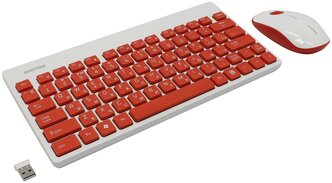 Беспроводной комплект клавиатура+мышь SmartBuy SBC-220349AG-RW, красно-белый
