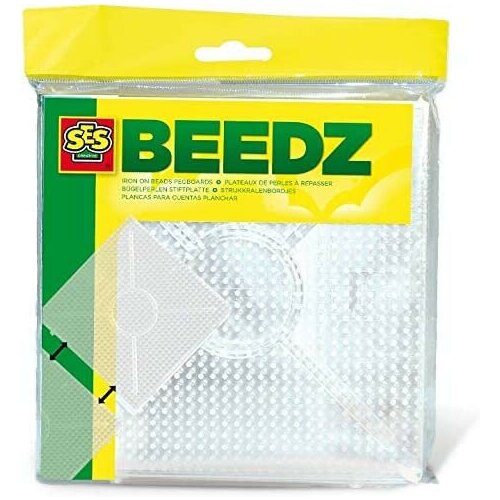 Основа для термомозаики (пегборд) квадрат 15х15 см, 2 шт, белый, 5 лет+, SES Creative (Beedz)