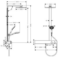 Душевая стойка Hansgrohe Raindance E 300 1jet Showerpipe 600 ST 27363000