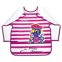 Canpol Babies Нагрудник с рукавами Apron with sleeves "Pirates", 36m+, розовый осминог