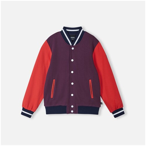 фото Бомбер reima, размер 110, фиолетовый, оранжевый