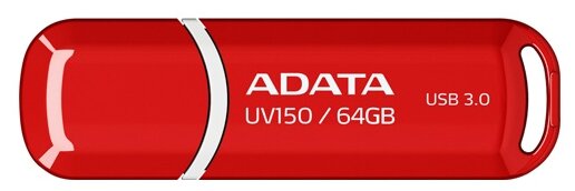 Флешка A-Data UV150 64Gb (AUV150-64G-RRD) USB3.1 Red - фотография № 1