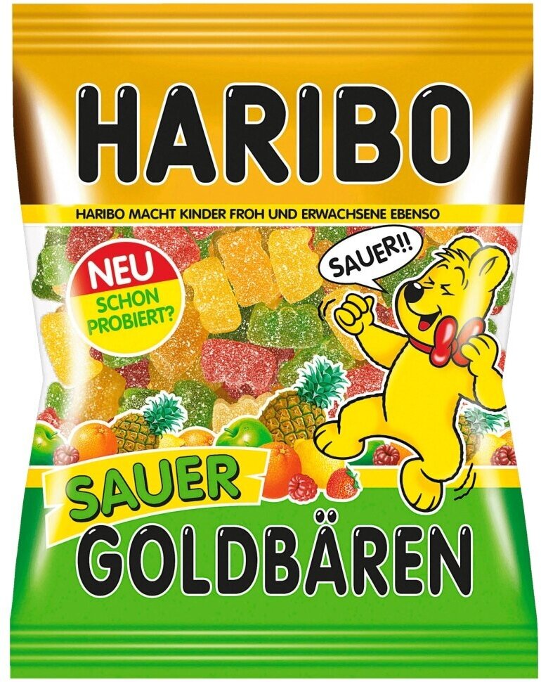Мармелад Haribo Goldbaren Saure (медвежата кислые) 175г (Германия)