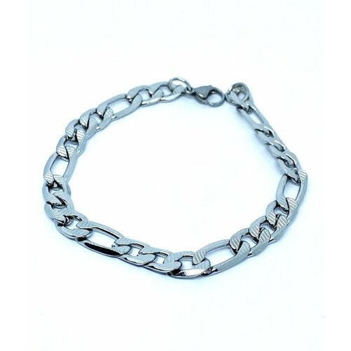 фото Браслет-цепочка, металл, размер 22 см, серебряный нет бренда