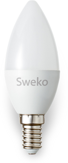 Лампа светодиодная Sweko 38553, E14, C35, 7 Вт, 6500 К дневной свет (5штук)