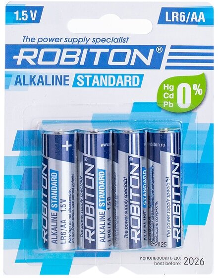 Элемент питания Robiton STANDARD LR6 — фото 1