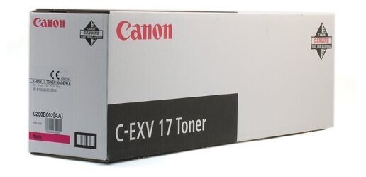 Тонер CANON (C-EXV17M) iR4080/4580/5185, пурпурный, оригинальный, ресурс 30000 стр, 0260b002