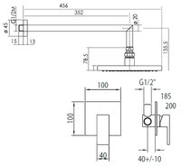 Верхний душ Giulini Pablolux 9815WB