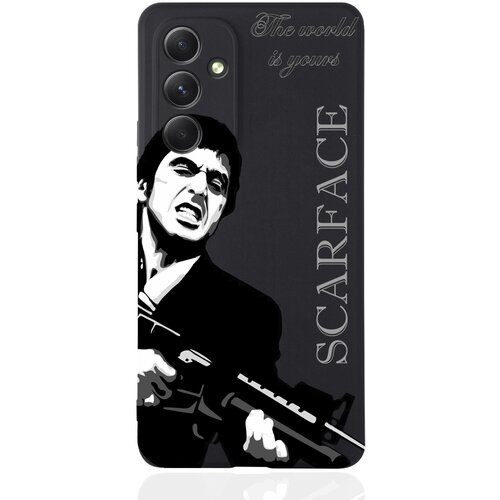 черный силиконовый чехол musthavecase для samsung galaxy a03 scarface tony montana лицо со шрамом для самсунг галакси а03 Черный силиконовый чехол MustHaveCase для Samsung Galaxy A54 Scarface Tony Montana/ Лицо со шрамом