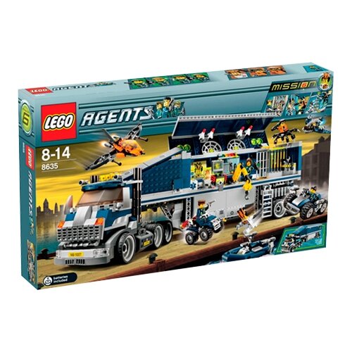 Конструктор LEGO Agents 8635 Передвижной командный пункт, 1154 дет.