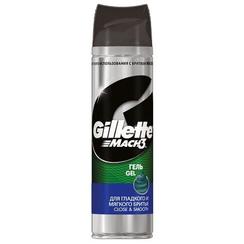 фото Гель для гладкого и мягкого бритья Mach3 Gillette, 200 мл