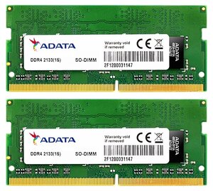 Оперативная память ADATA 8 ГБ (4 ГБ x 2 шт.) DDR4 2133 МГц SODIMM CL15